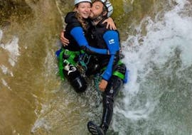 Two people descend during Canyoning in Canyon du Saint Auban - Sport.