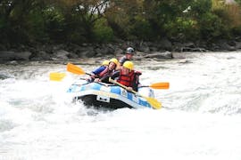 Four participants enjoying the Rafting on the Aurino - Short Tour with Club Activ.