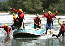 A happy family during the Rafting on the Aurino for Kids and Family with Club Activ.