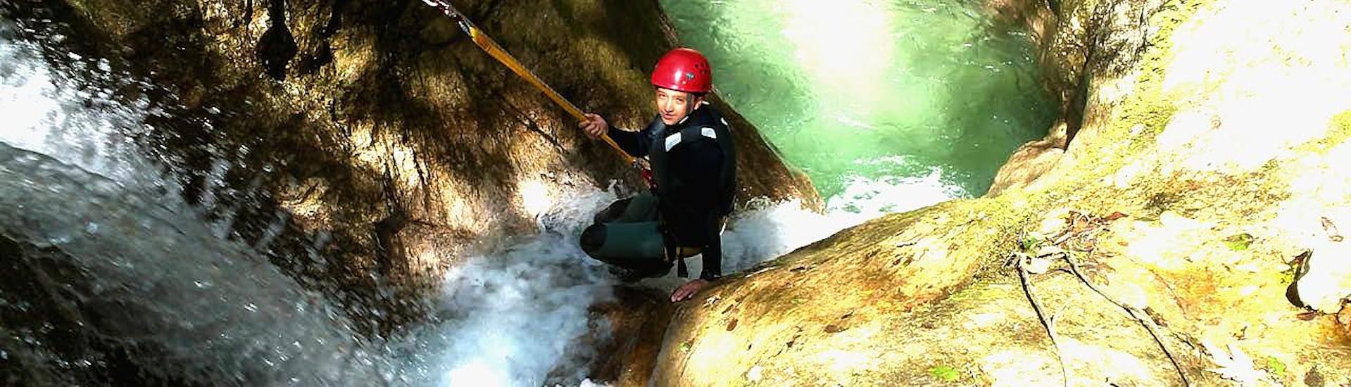 Canyoning für Anfänger im Palvico in Pieve di Ledro.