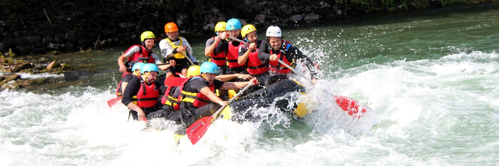 A group during Rafting on the Rhine from Weil - Wild Rhine with Rheinraft
