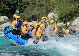 Rafting on the Soča River - Go 2 Action Tour A group during the rafting on the Soča River - Go 2 Action Tour with A2 Rafting Kobarid