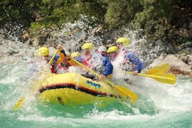 Group of friends rafting in the water with TOP Rafting Centre.