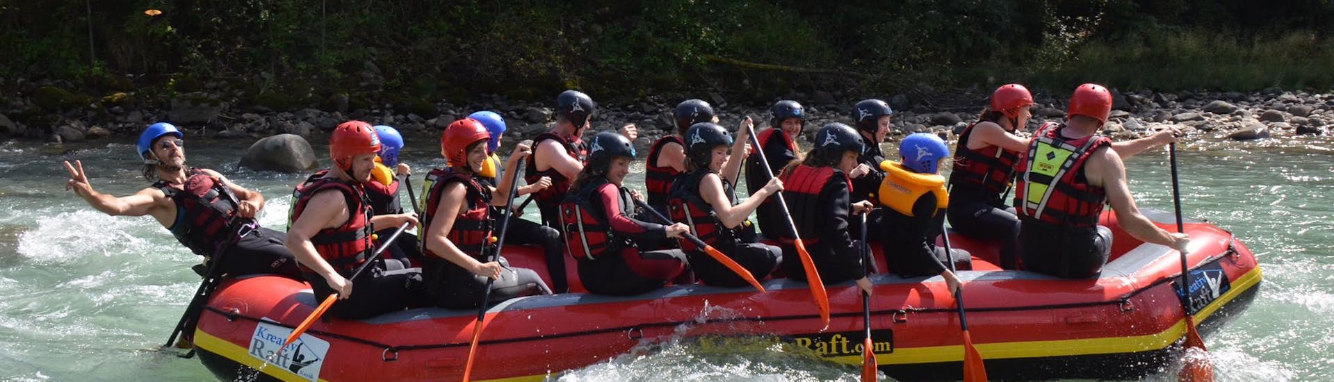 Rafting auf der Rienz - Gruppen (15-40 Pax) Action & Safety.