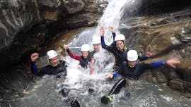 During the Canyoning in the Hidden Valley in Pfunds for Kids & Families with WhyNot Adventures Pfunds.