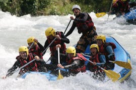 Some people are enjoying their Rafting Day on Isère and Doron River - Savoy rivers with Franceraft.