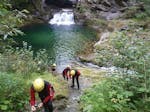 Gevorderde Canyoning in Campertogno - Rio Laghetto met Eddyline - The River Experience Valsesia.