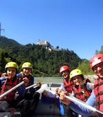 People enjoying fun Rafting on the Salzach River with Corocodile Sports Salzburg.