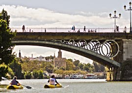 View that you will have during a kayak tour in Sevilla with Karma Turismo Activo Andalucía. 