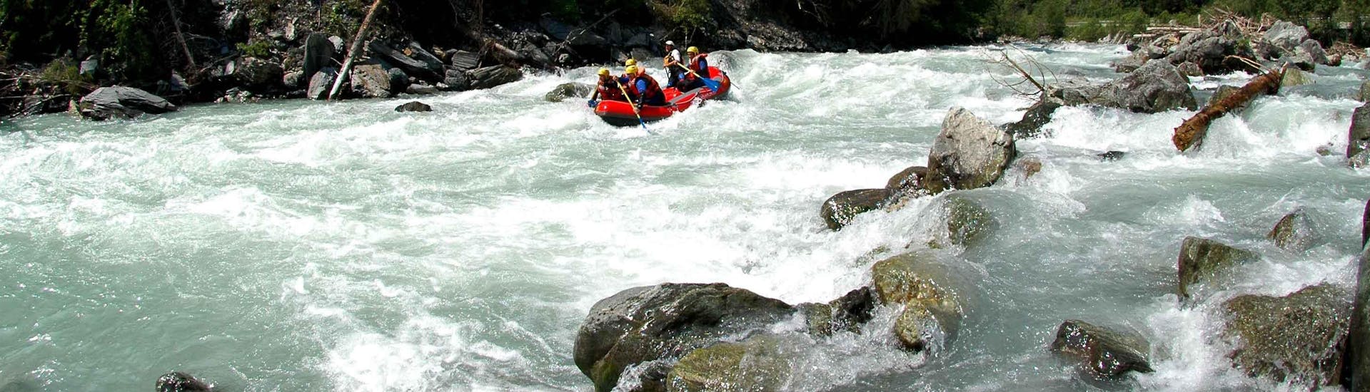 Rafting through Giarsun Gorge on the Inn River with Engadin Adventure - Hero image
