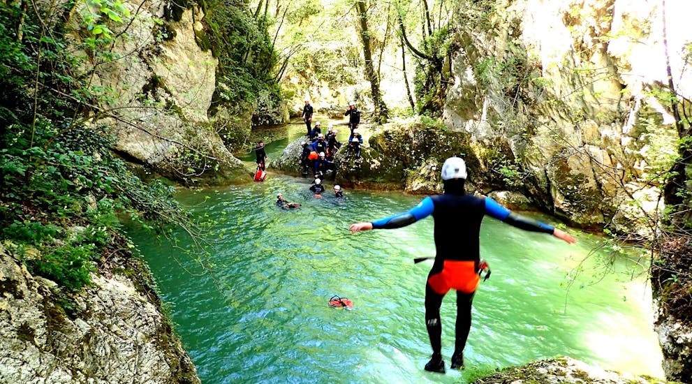 Classic Canyoning in the Aniene in Subiaco.