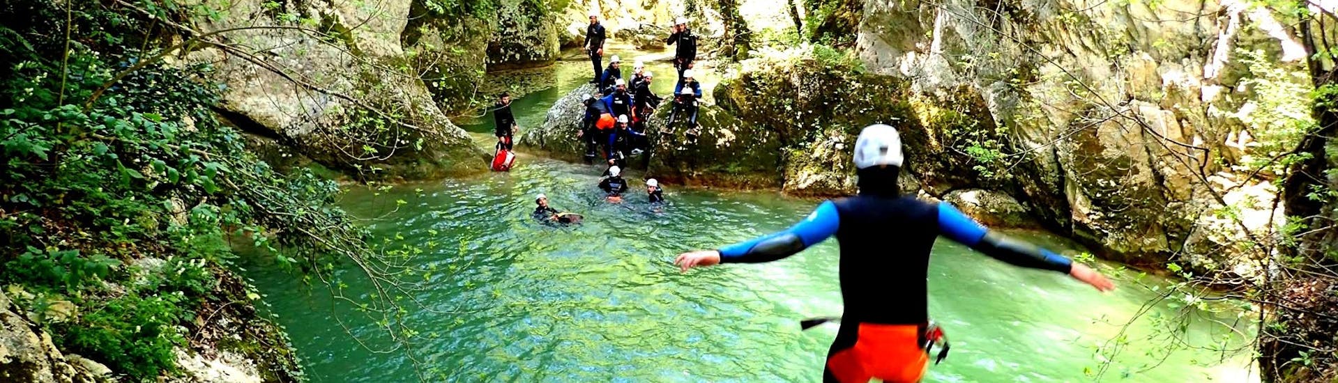 Canyoning classico nell'Aniene a Subiaco.