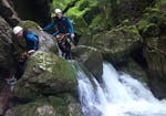 Aquatic Canyoning in Canyon de Montmin near Annecy with Takamaka Annecy.