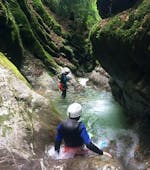 Canyoning dans l'Angon à Talloires - Boîte aux lettres avec Takamaka Annecy.