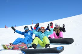 Lezioni di snowboard (dai 10 anni) per tutti i livelli con European Ski School Les Deux Alpes.