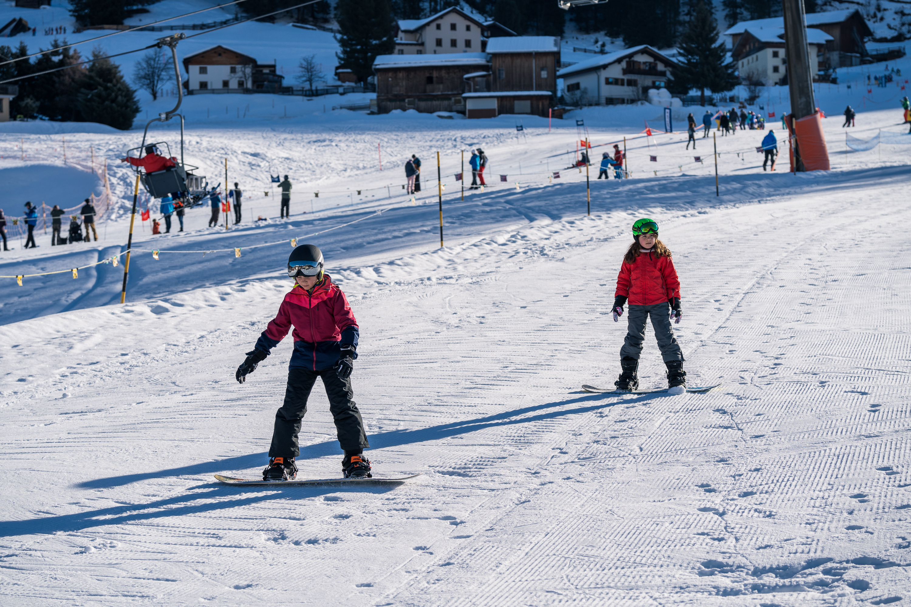 Kids Snowboarding Lessons (6-13 y.) for Intermediates.