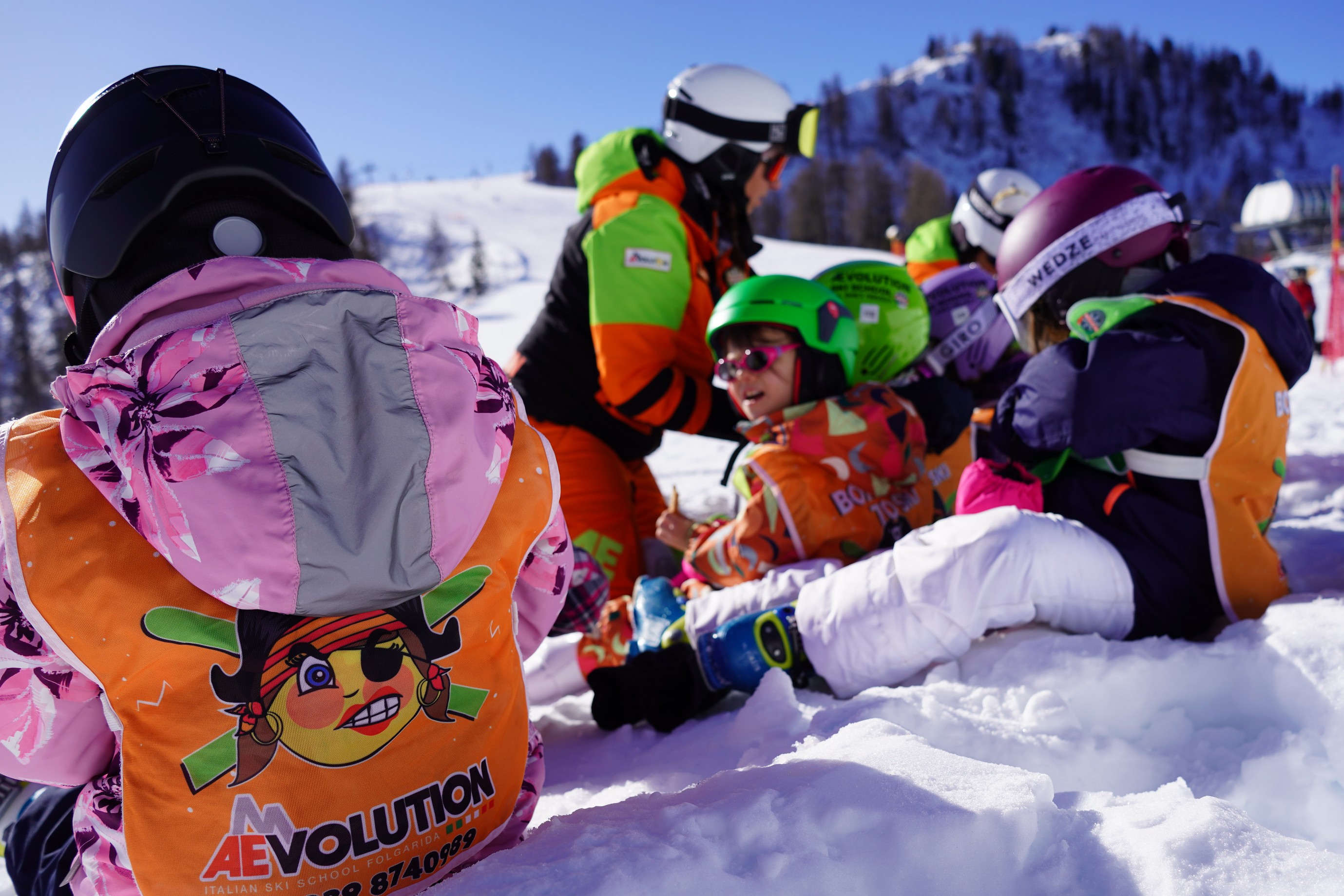 Cours de ski Enfants (3-4 ans) pour Débutants avec Scuola di Sci AEvolution Folgarida.