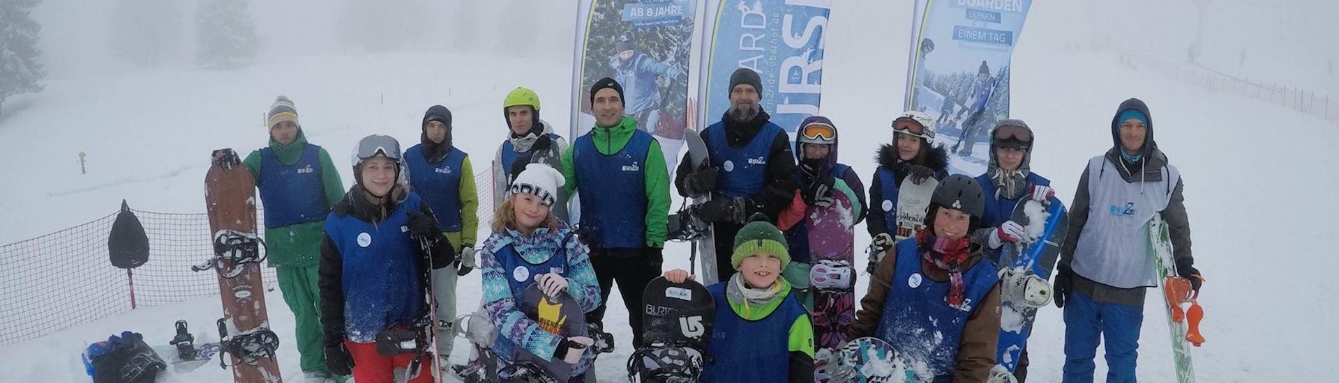 Snowboardkurs für Kinder &amp; Erwachsene - Schnupperkurs mit Learn2Ride Snowboardschule Oberhof - Hero image