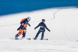Cours particulier de snowboard - Arc 1800 avec Arc Aventures by Evolution 2 1800 .