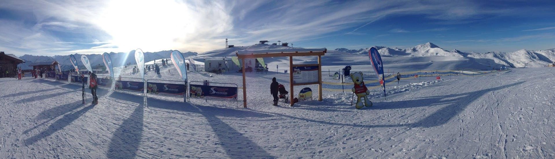 Landschaftlich schöne Pisten beim ganztägigen Kinder-Skikurs (3-14 J.) für alle Levels mit der Schneesportschule Wildkogel.