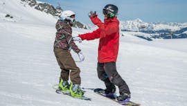 Lezioni di Snowboard a partire da 7 anni per principianti con Skischule Ski Dome Viehhofen.