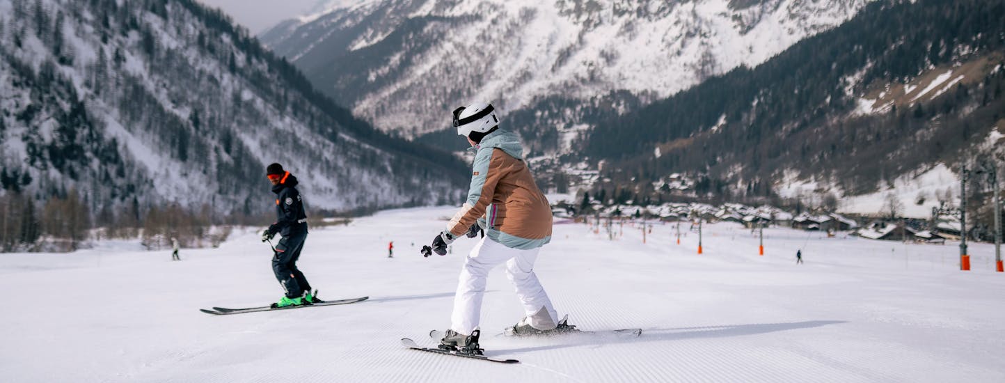 Accompagnement pendant une leçon de ski pour adultes (à partir de 13 ans) à Chamonix/Savoy.