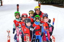 Clases de esquí para niños a partir de 3 años para debutantes con G'Lys Ski School Les Paccots.