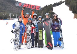 Clases de snowboard para todos los niveles con Scuola di Sci e Snowboard Sporting al Plan.