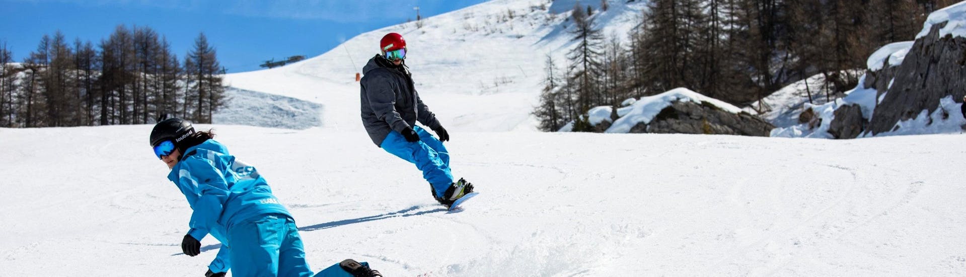 Clases de snowboard privadas a partir de 8 años para todos los niveles.
