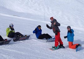Snowboardlessen vanaf 10 jaar voor alle niveaus met Skischool Evolution 2 Sainte Foy.