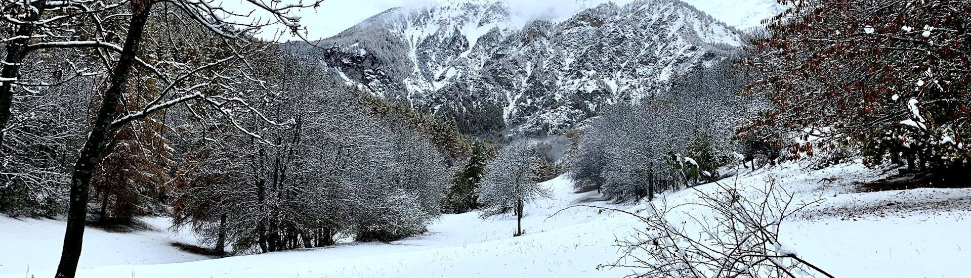 Verzauberte Landschaft in Bardonecchia. Ideales Szenario für einen der privaten Skikurse für Erwachsene aller Niveaus
