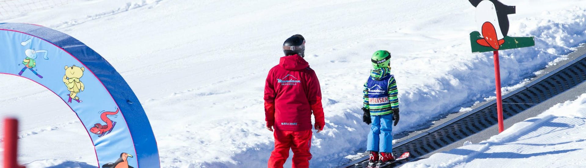 Kids Ski Lessons (3-7 y.) for Beginners - Half Day.