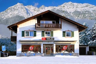 The outside of the Ski Rental Garmisch.