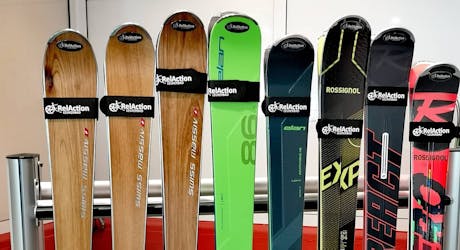 Example skis from Ski Rental RelAction Leukerbad.