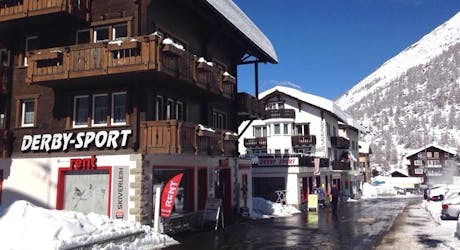 Outside of the Ski Rental Derby-Sport Saas-Almagell.