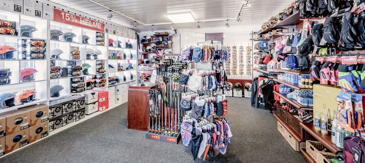 Available equipment at Sport Jug Salober Ski Rental.